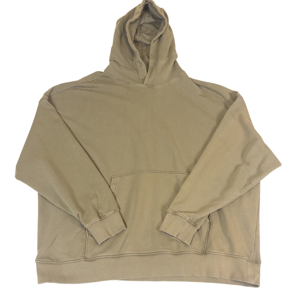 No Boundaries Mens Oversized Hoodie Olive Green 3XL Sweatshirt Kangaroo Pocket